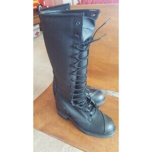 16" Military Engineer Climbing Biker Boots Full Leather